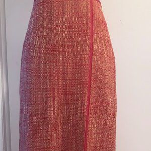 Vintage Italian Skirt with slit - Armata dI Mare - Red and Ivory - EU 46…